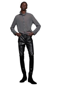Over Dots Hi Neck Frill Shirt オーバードットネックフリルシャツ