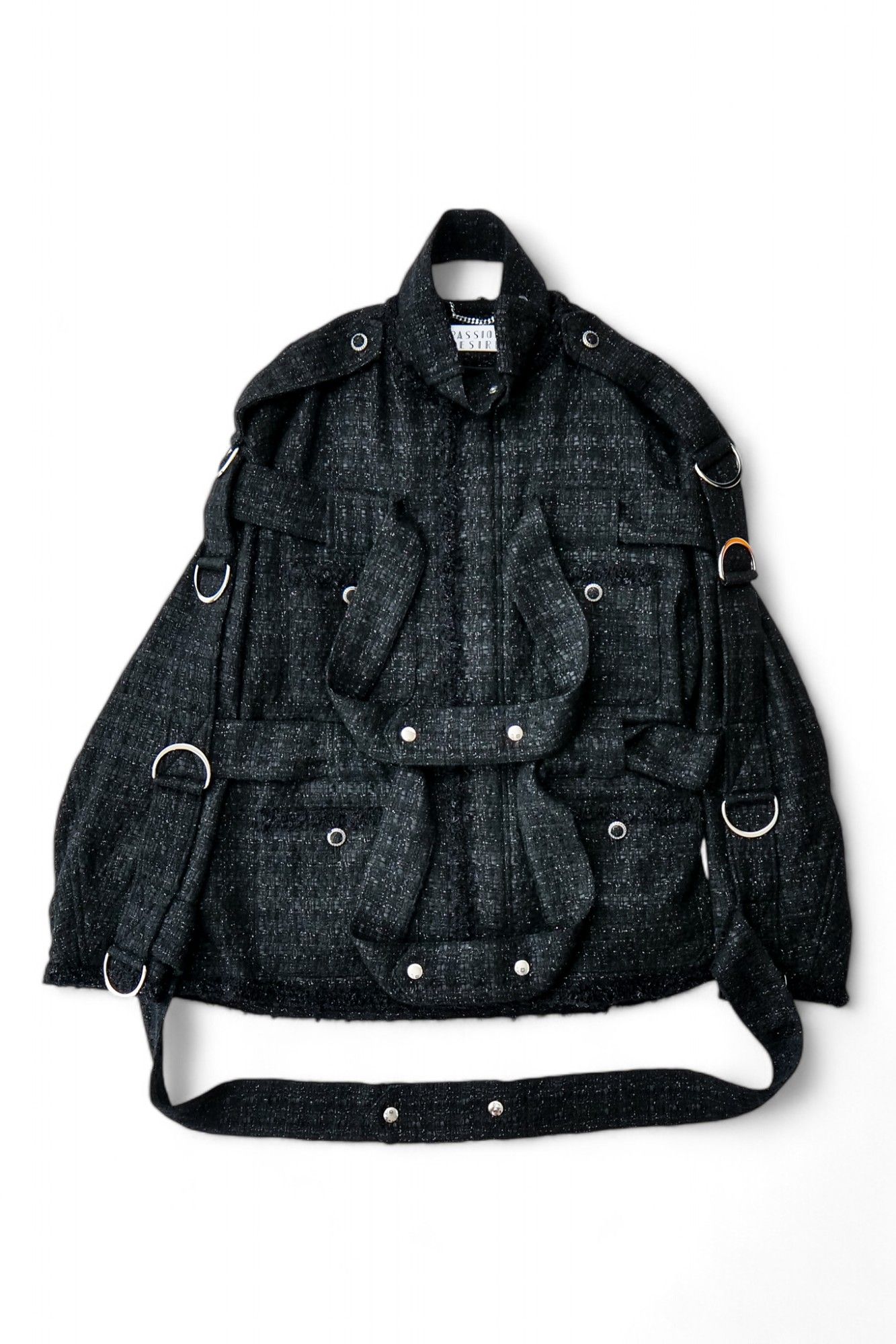 el conductorH - ミックスツイード ボンデージ ジャケット MIXED TWEED BONDAGEFIELD JKT BLACK |  3RD[i]VISION SHOP サーディヴィジョン ショップ