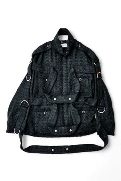 ミックスツイード ボンデージ ジャケット MIXED TWEED BONDAGEFIELD JKT BLACK
