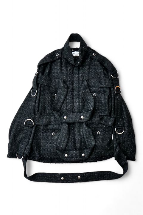 ミックスツイード ボンデージ ジャケット MIXED TWEED BONDAGEFIELD JKT BLACK