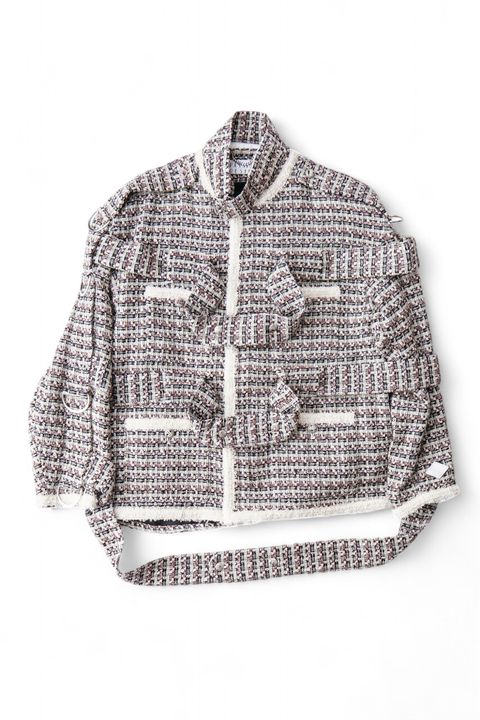 ミックスツイード ボンデージ ジャケット MIXED TWEED BONDAGEFIELD JKT BLUE