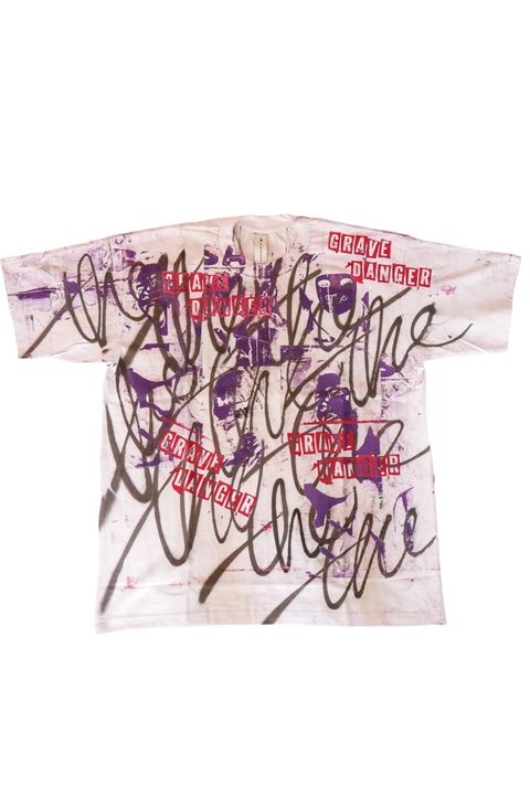 "TEST T" GRAVE DANGER グラフィックプリント 半袖Tシャツ ホワイト (one and only)