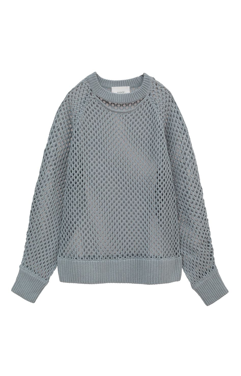 Mesh Knit Tops メッシュニット ライトブルー