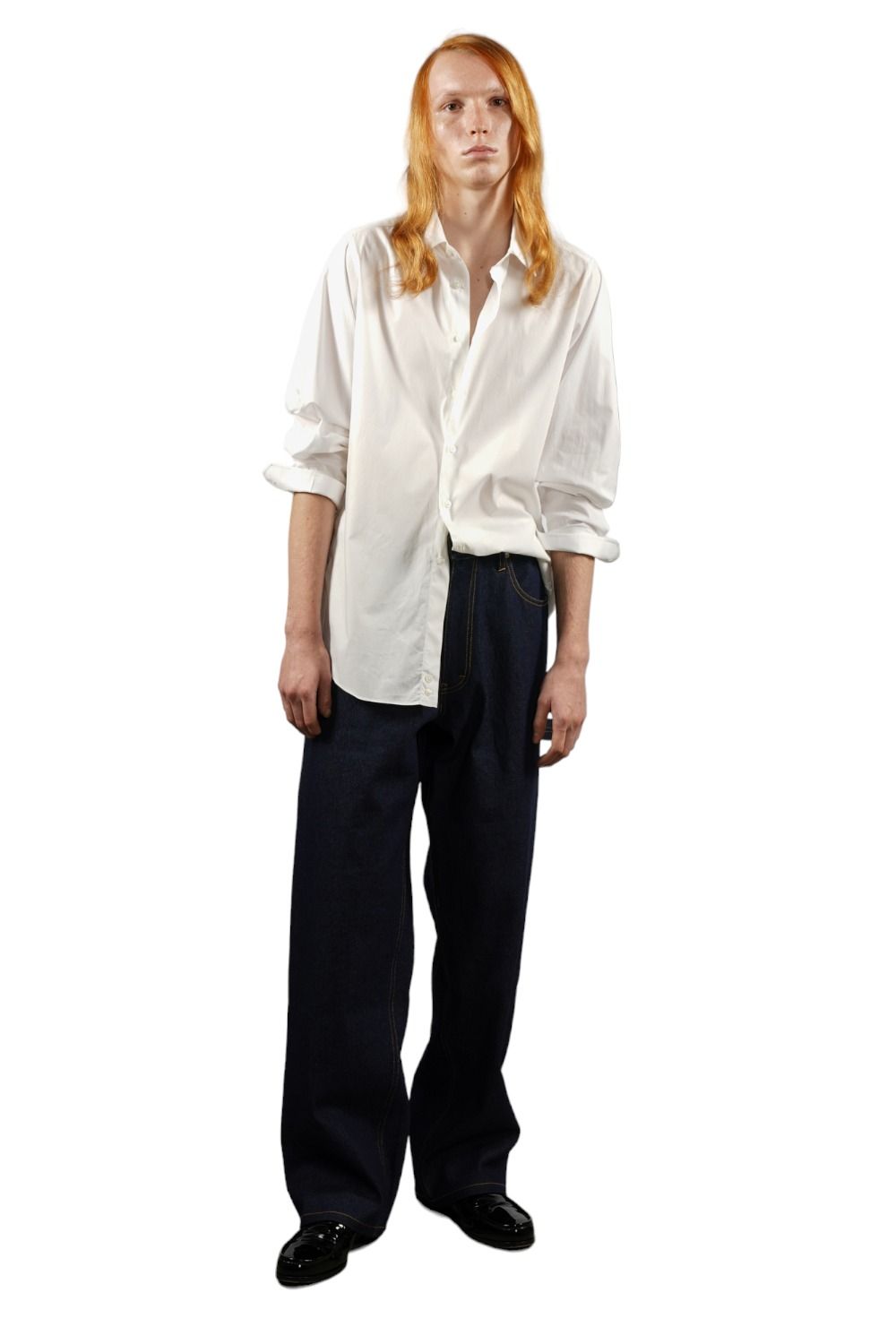 50's ブロードストレッチ レギュラーシャツ WHITE