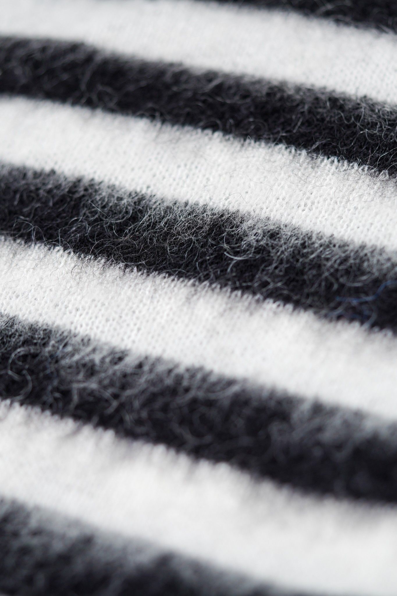 ランダム マリン ボーダーニット Random Marine Border Crashed Knit WHITE×BLACK