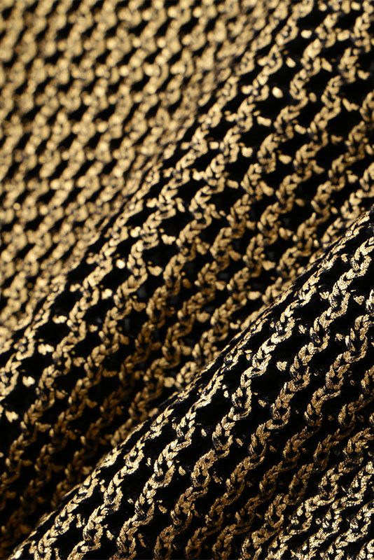 グリッター プリント ニットタンク GOLD
