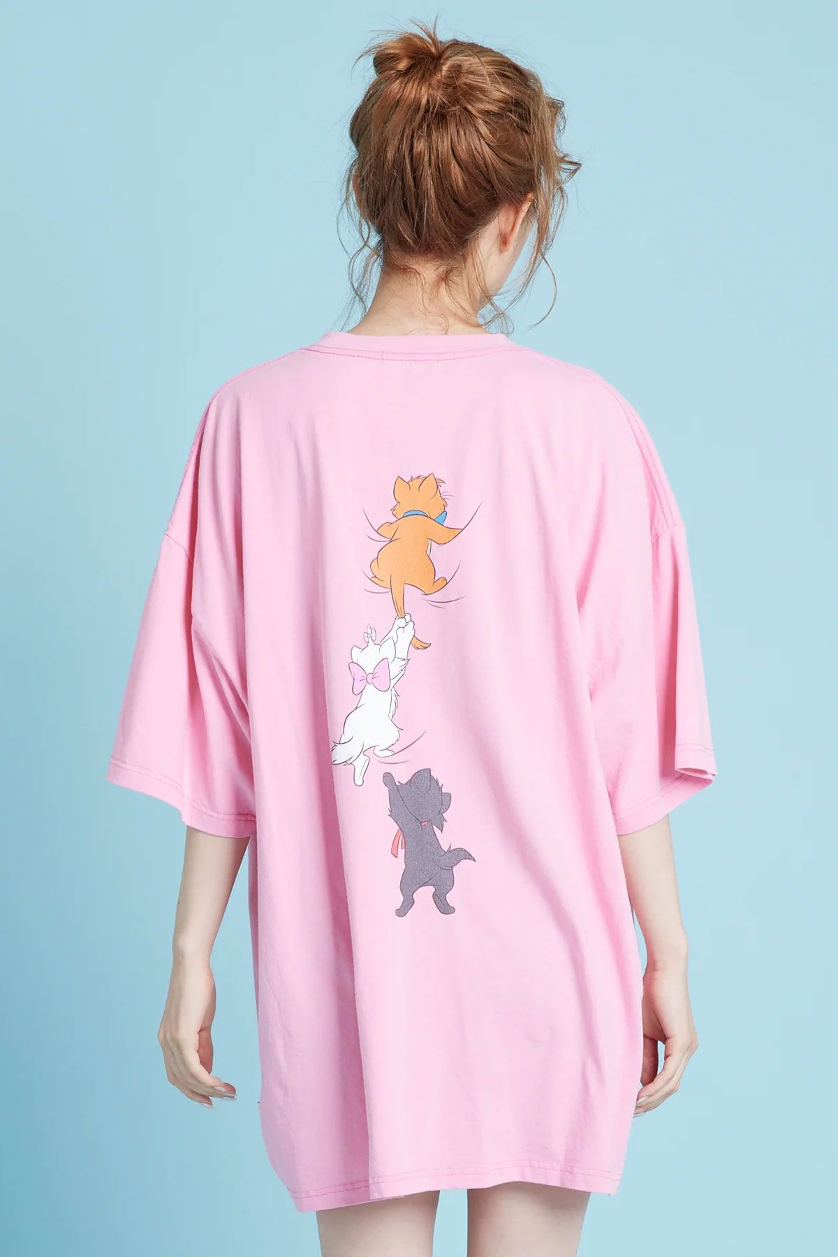 Little Sunny Bite - Disney × little sunny bite コラボ マリー プリント 半袖 ビッグTシャツ ピンク  | 3RD[i]VISION SHOP サーディヴィジョン ショップ