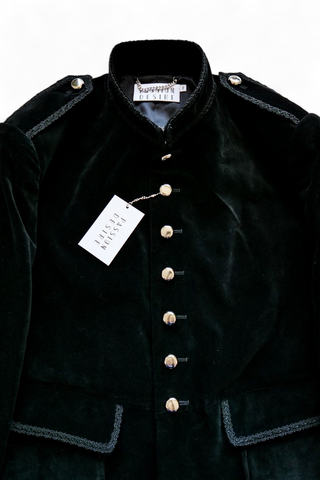 el conductorH - Velveteen Officer Jacket ベルベット オフィサー ジャケット ブラック |  3RD[i]VISION SHOP サーディヴィジョン ショップ