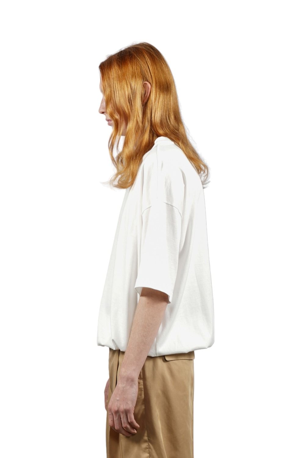 ドローコードクルーネックTシャツ WHITE