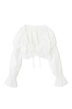 ギャザー ショートボレロ WHITE