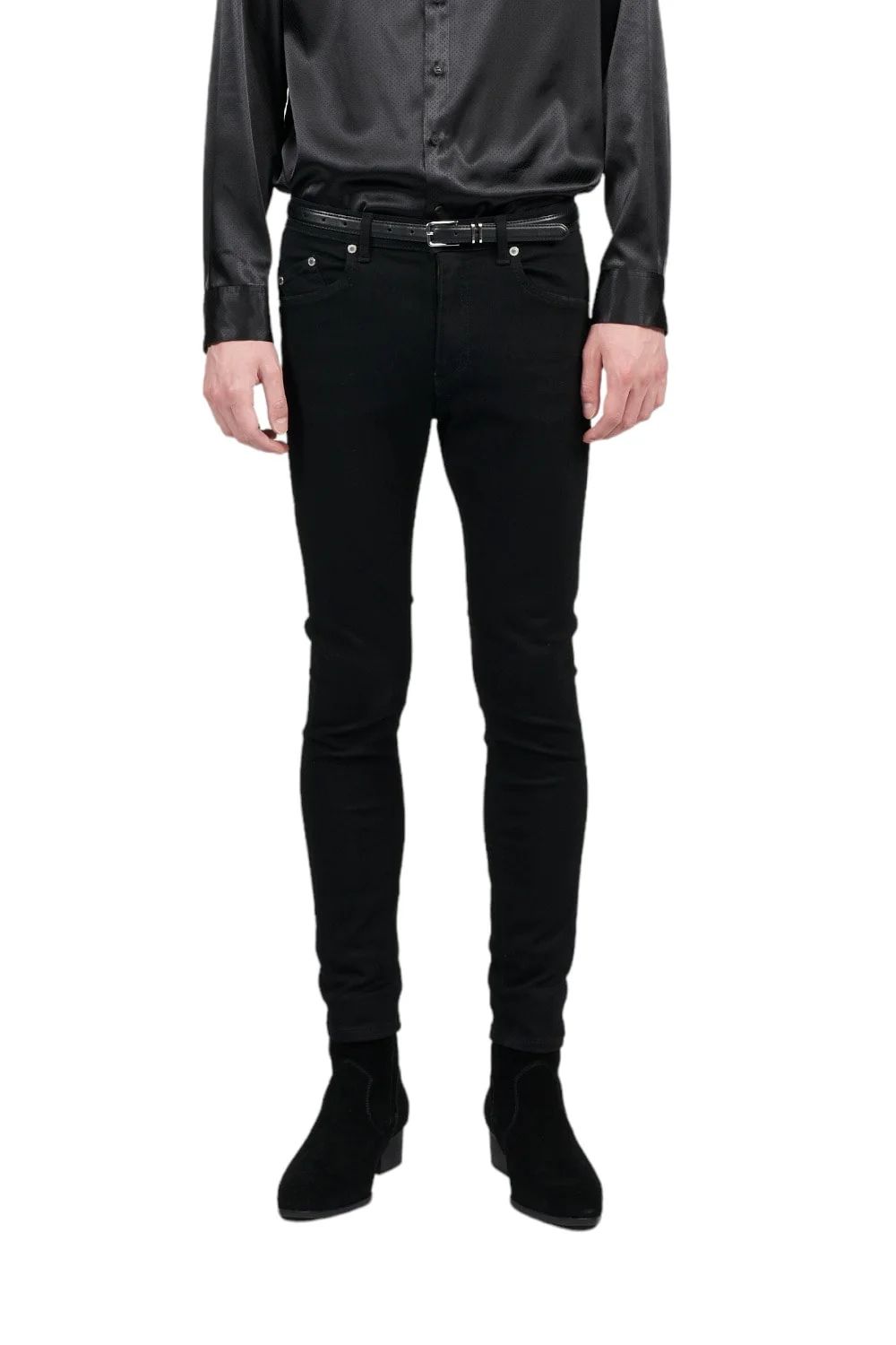 EX Fit Leggings Denim Pants BLACK EXフィット レギンス デニム パンツ