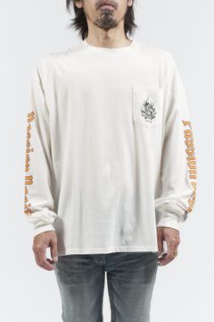 コットン L/S Tシャツ CHAIN ホワイト
