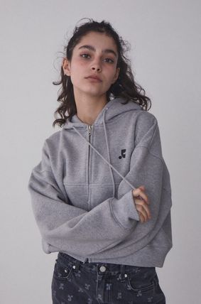 RR ステッチ クロップド ジップアップ フーディー