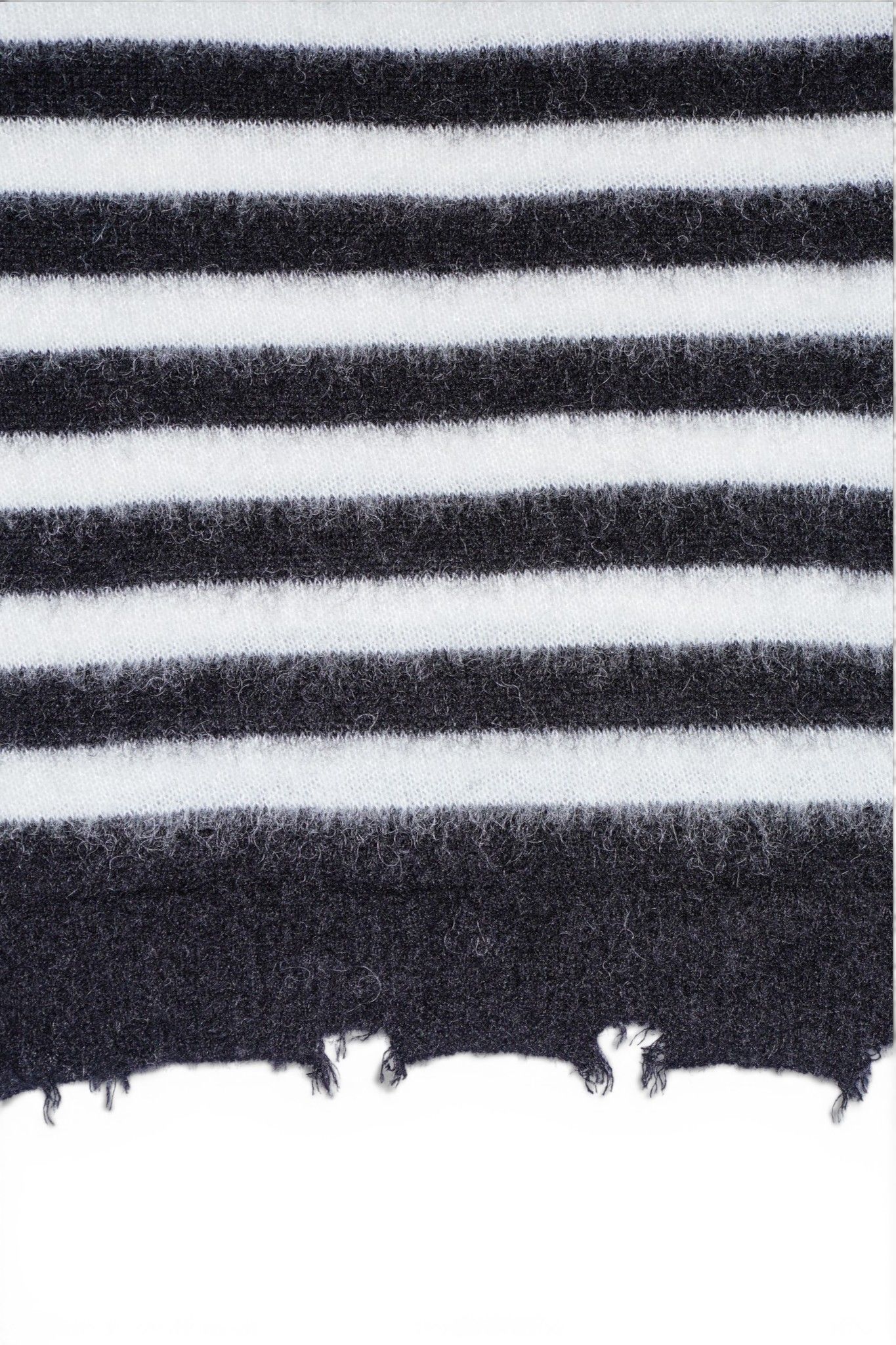 ランダム マリン ボーダーニット Random Marine Border Crashed Knit BLACKxWHITE