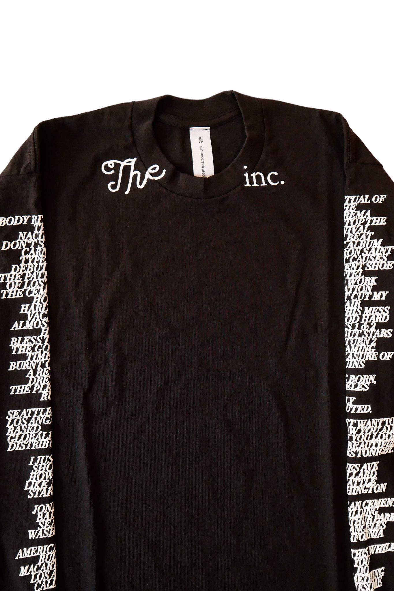 The incorporated - THE BLANK プリント 長袖 Tシャツ ブラック | 3RD[i]VISION SHOP  サーディヴィジョン ショップ