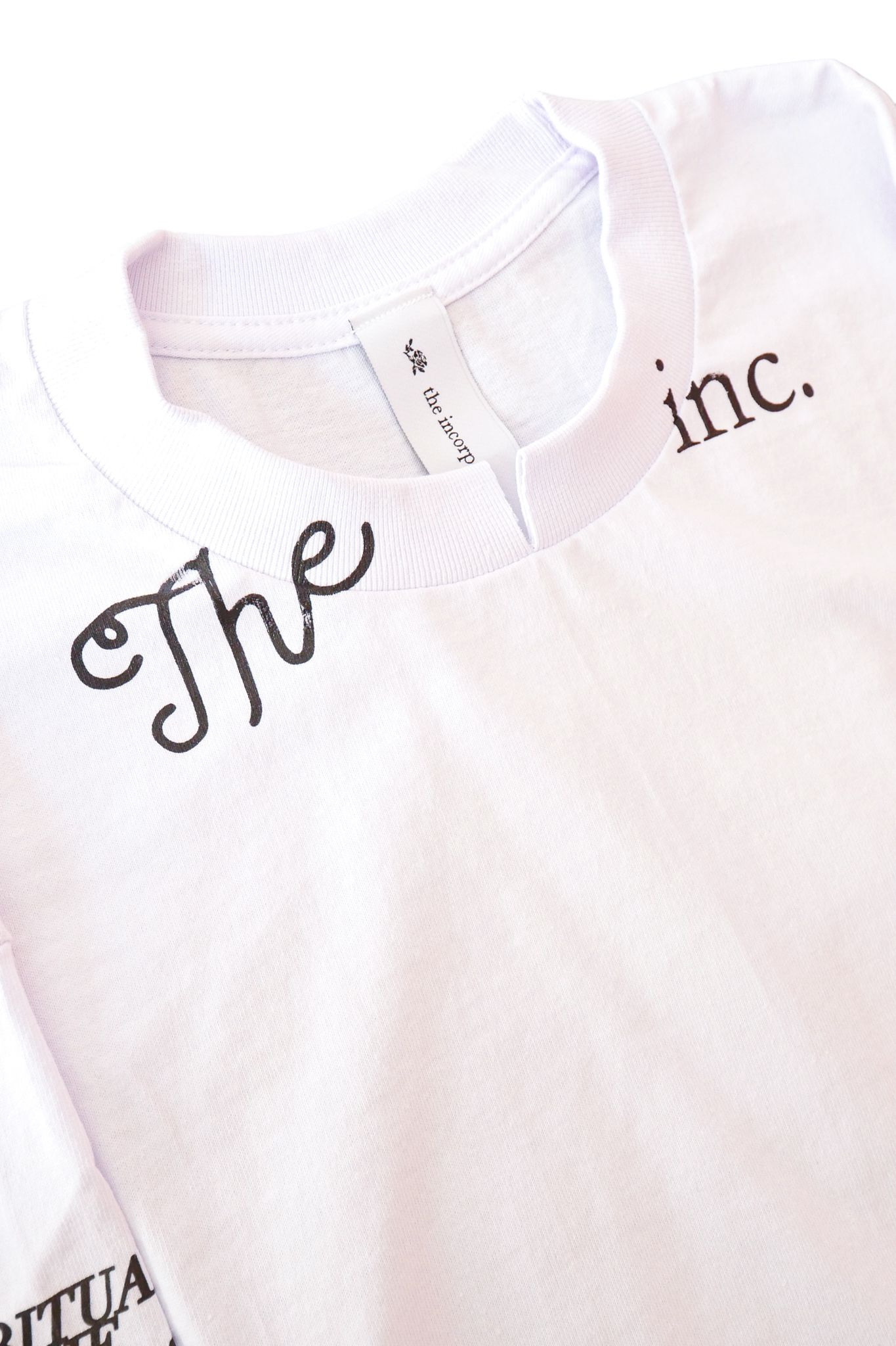 THE BLANK プリント 長袖 Tシャツ ホワイト