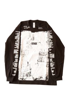 THE PAINTED プリント 長袖 Tシャツ ブラック