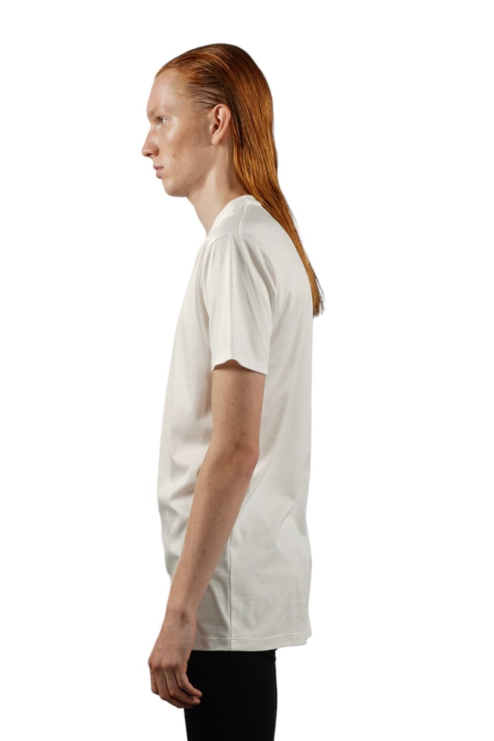 シルケットスムースVネックTシャツ WHITE