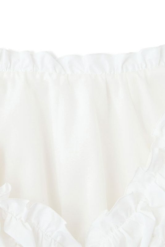 ギャザー ショートボレロ WHITE