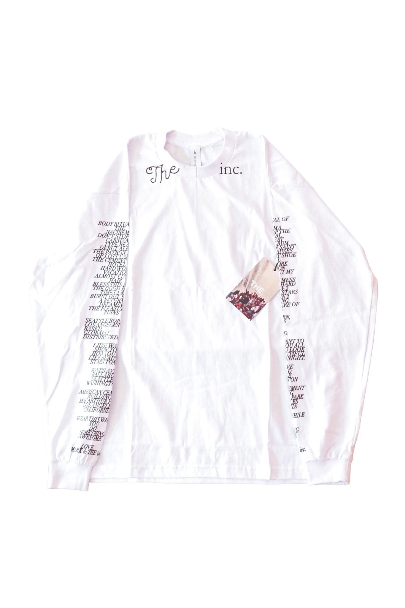 THE BLANK プリント 長袖 Tシャツ ホワイト