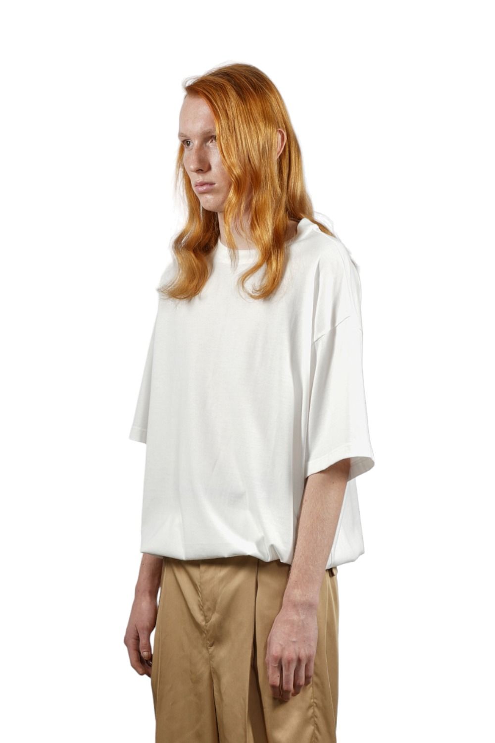 ドローコードクルーネックTシャツ WHITE