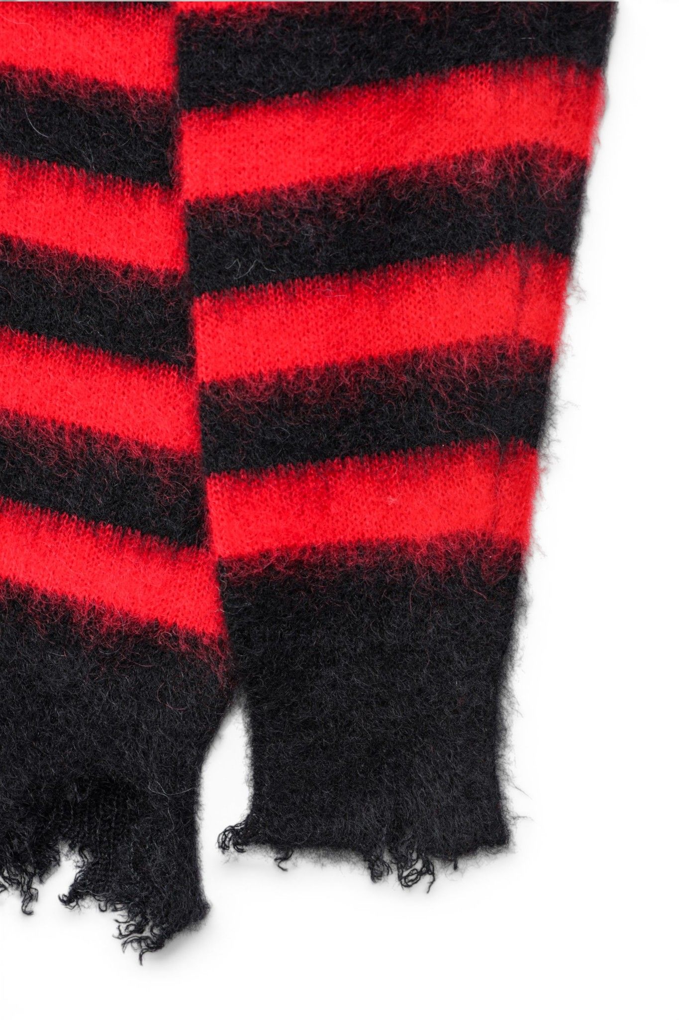 ランダム マリン ボーダーニット Random Marine Border Crashed Knit BLACKxRED