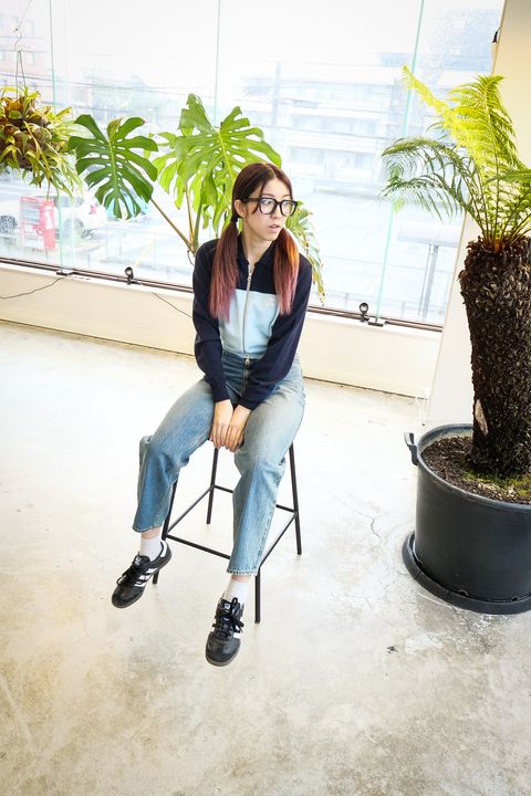 【REST&RECREATION】 2TONE ZIPUP CARDIGAN Blue & Beige