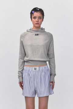 【REST&RECREATION】Knit Hoodie ivory