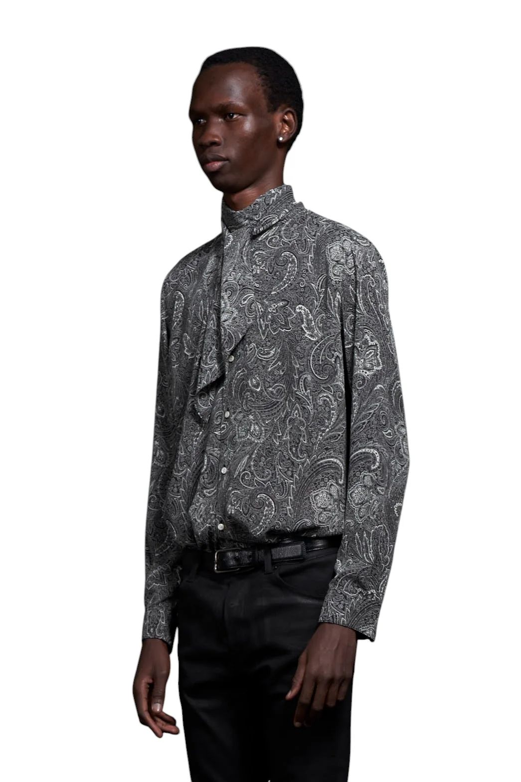 Matte Paisley Ribbon Shirt マットペイズリーリボンシャツ