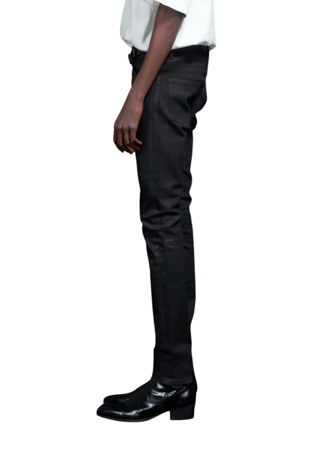 Black Coating EX Fit Leggings Denim Pants ブラックコーティングレギンスデニム
