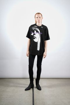 THE WONDERFUL LIFE プリント半袖Tシャツ ブラック