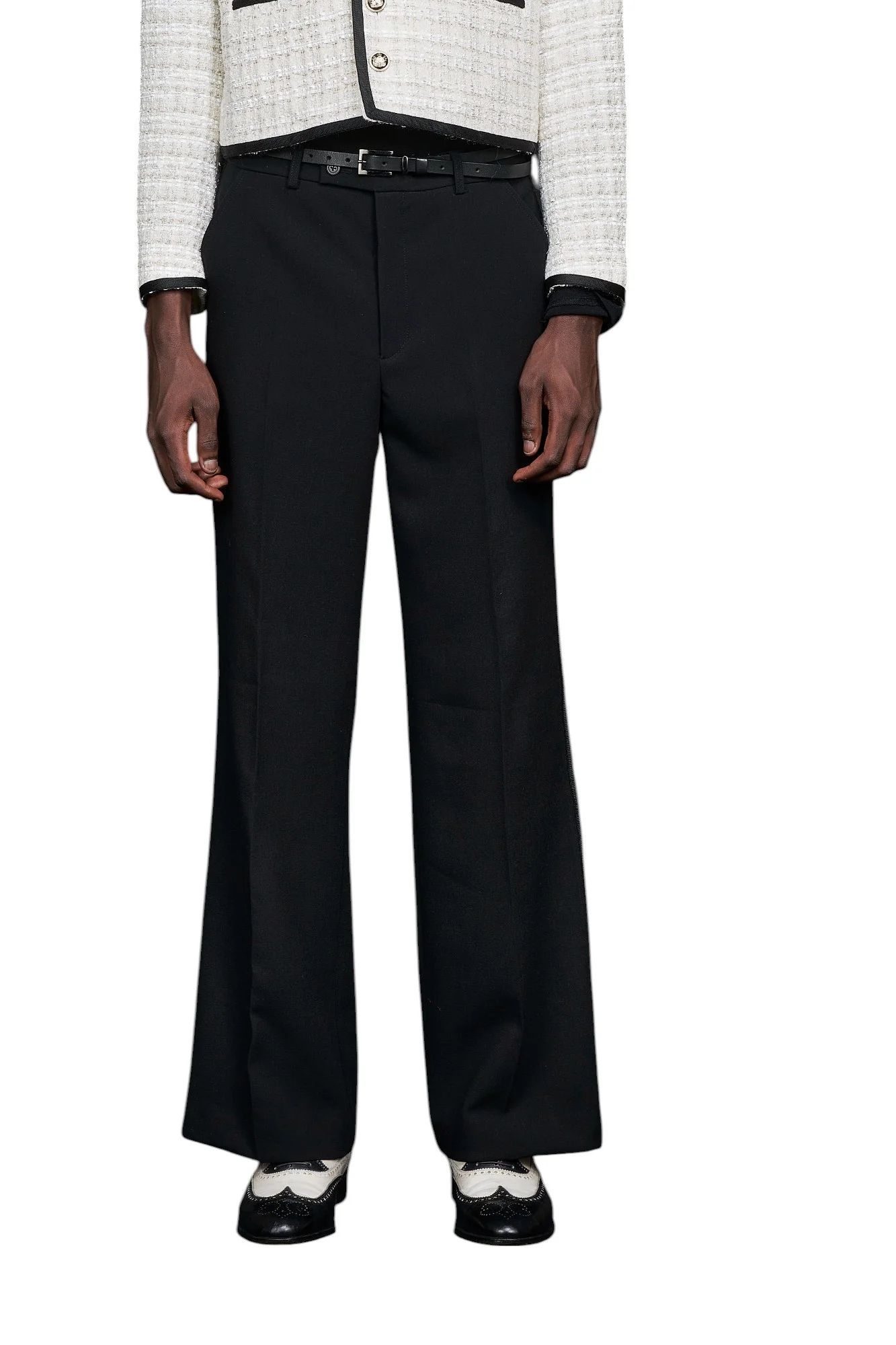 80’ semi wide leg Sideline Slacks BLACK