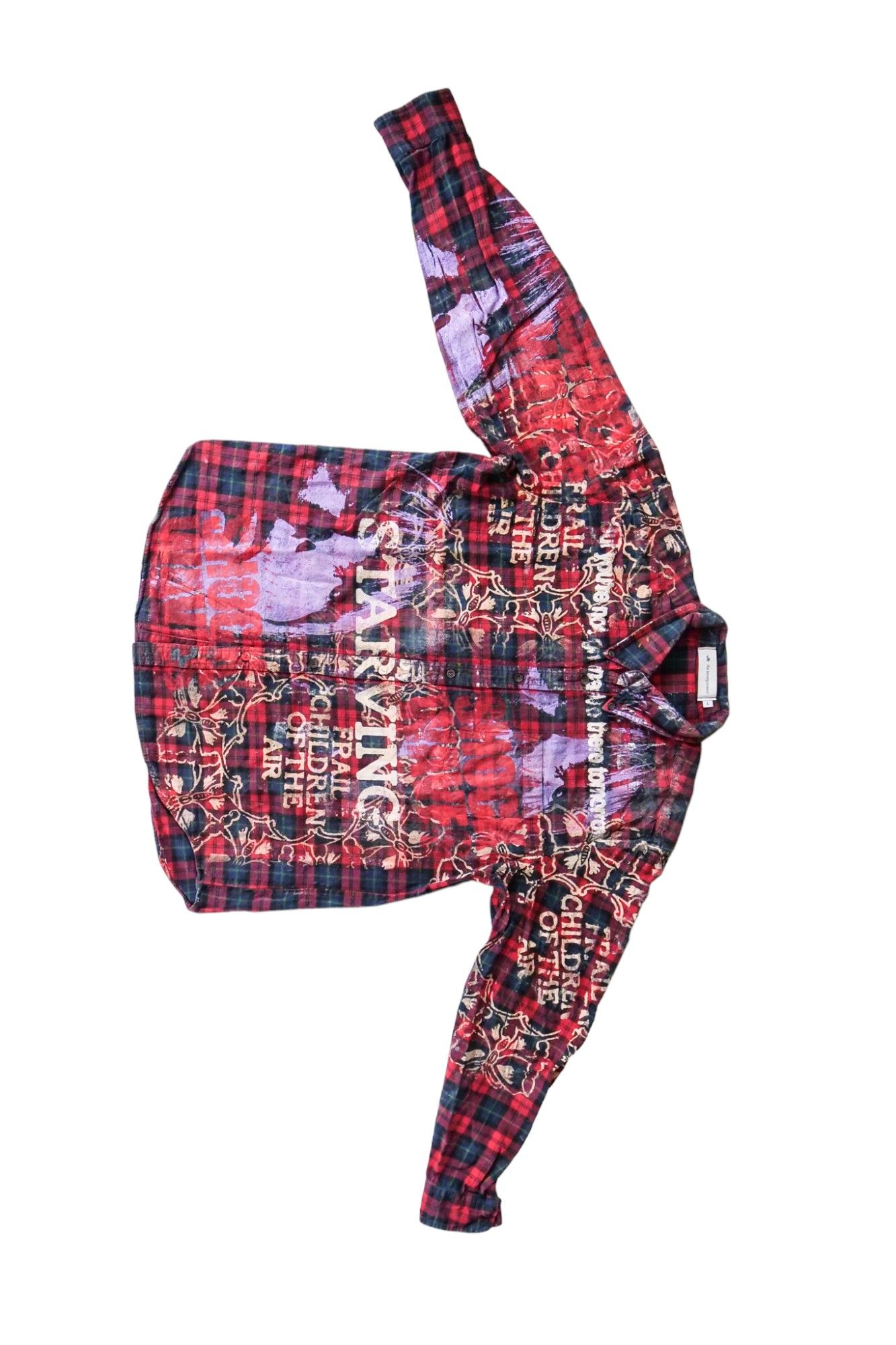 Used Button Down Shirt RED sizeL