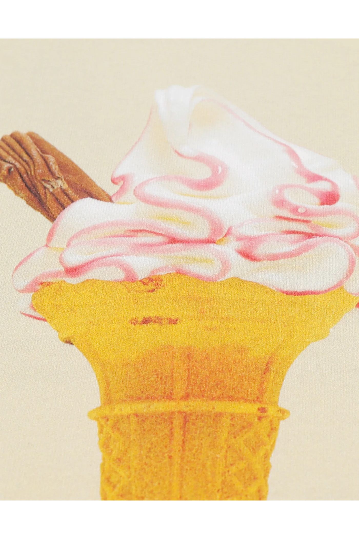 Luke Stephenson(ルーク・ステファンソン) × little sunny bite コラボ アイスクリーム プリント 半袖 Tシャツ ホワイト