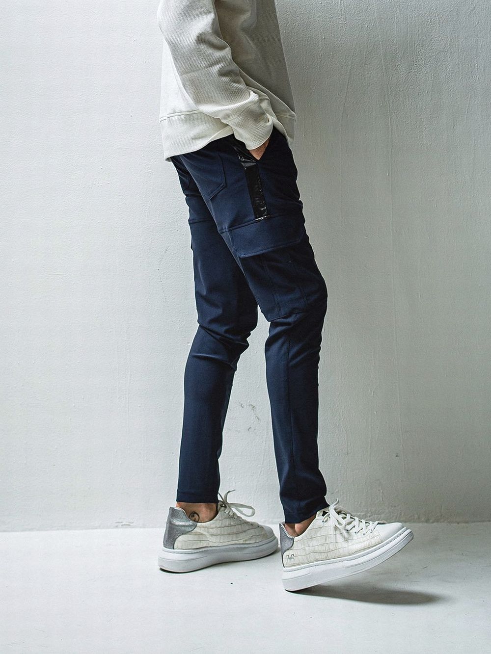 Darrell cargo PANTS  ダレル カーゴパンツ RC27-ST-010  (ネイビー×ブラック)