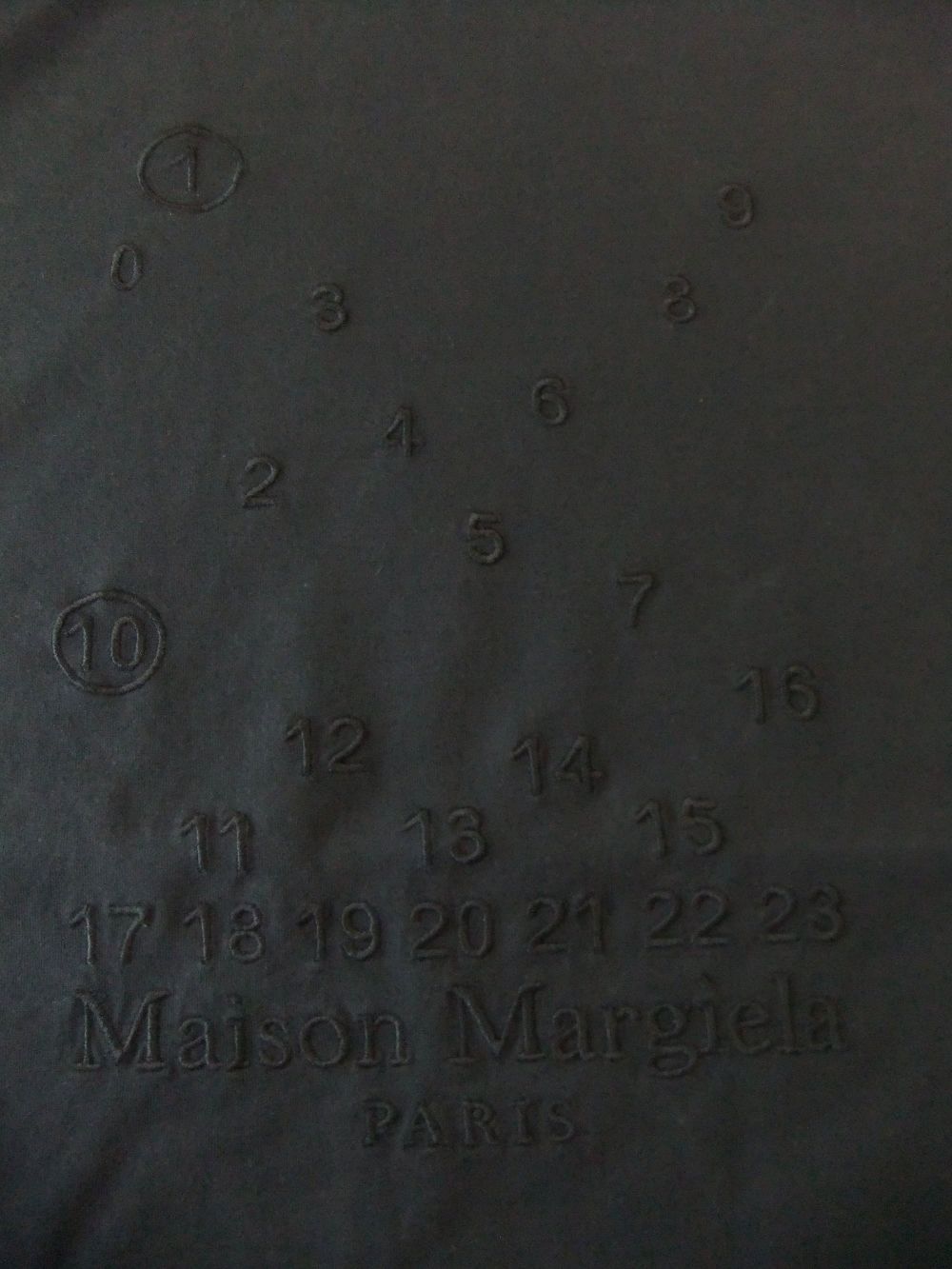 MAISON MARGIELA  (グレー) ナンバリングロゴ マコ コットン Tシャツ
