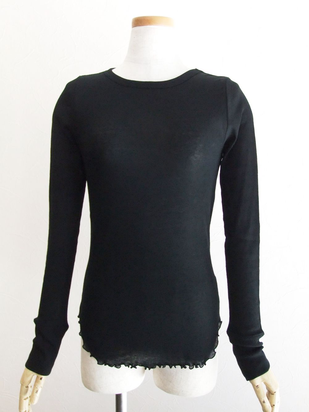 テレコ コットン Tシャツ (ブラック) K125501M