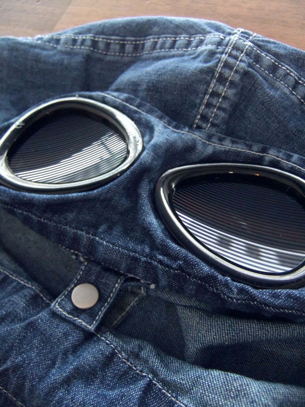 BLU GOGGLE JACKET   ジップ デニム ブルゾン
