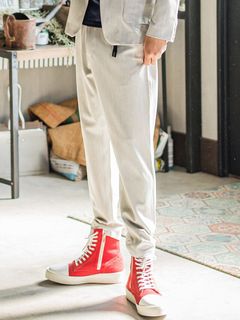 PAT WIDE EASY PANTS   ワイド イージーパンツ （グレー） RC31-ST-036