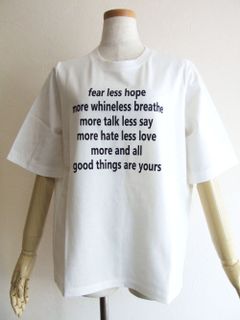 【MOOLA】 レタード オーバーサイズ Tシャツ  (ホワイト)  821201