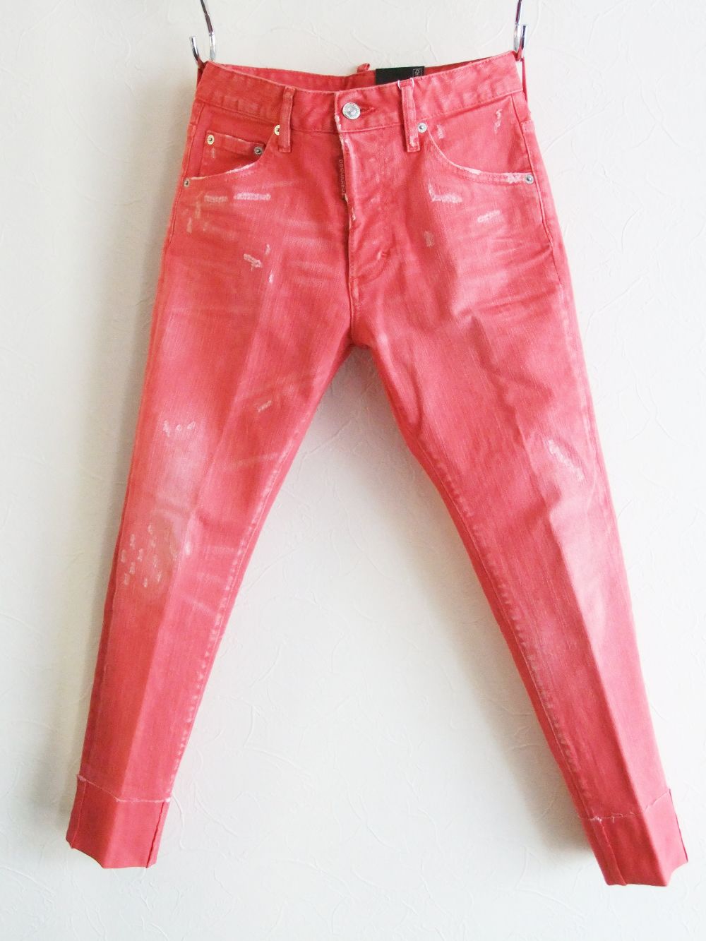 《LADIES》 デニム   D2 SKINNY DAN CROPPED JEAN (レッド) S72LB0424