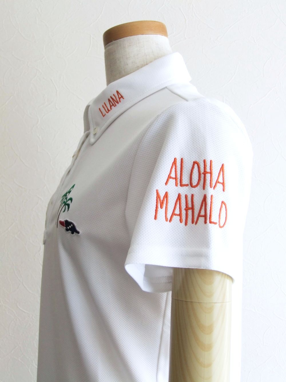 【LADIES】 PARADISE POLO W.  (ホワイト)   ロゴ半袖ポロ  RSL-21003