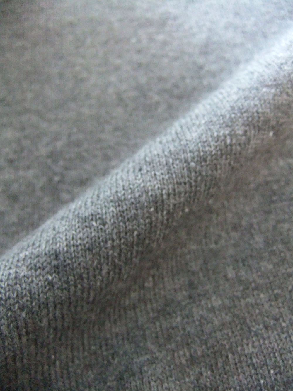 CREW NECK KNIT  (グレー) コットン カシミヤ クルーネックニット