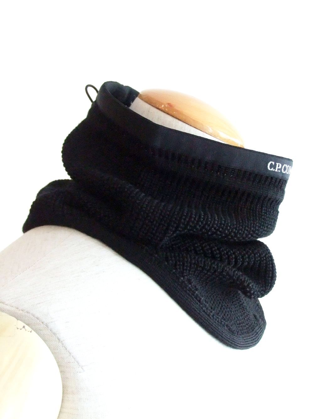 EXTRA FINE MERINO WOOL SNOOD  ロゴ ウールスヌード