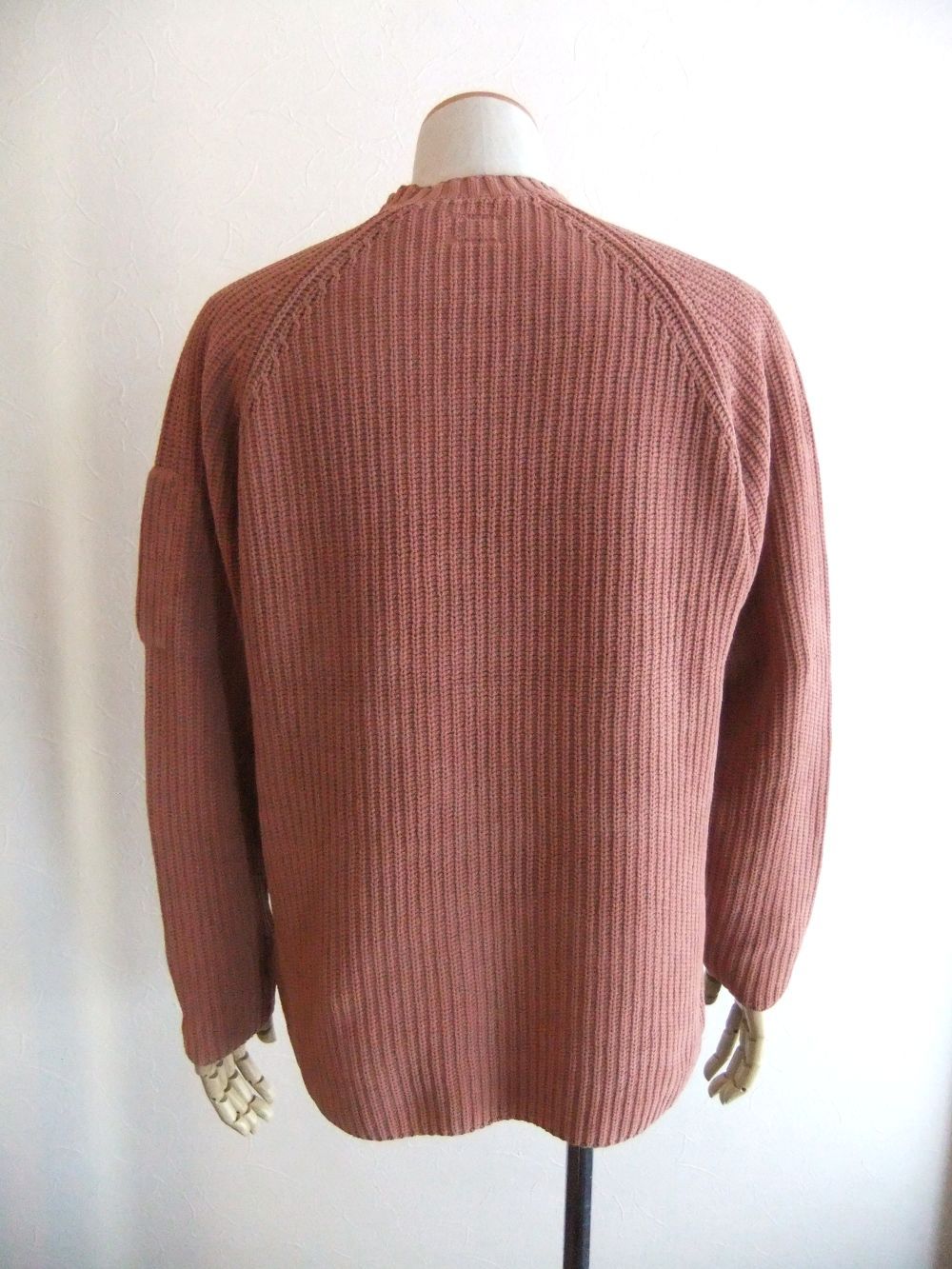 CHENILLE COTTON CREW NECK KNIT    (ダークピンク)  クルーネック セーター