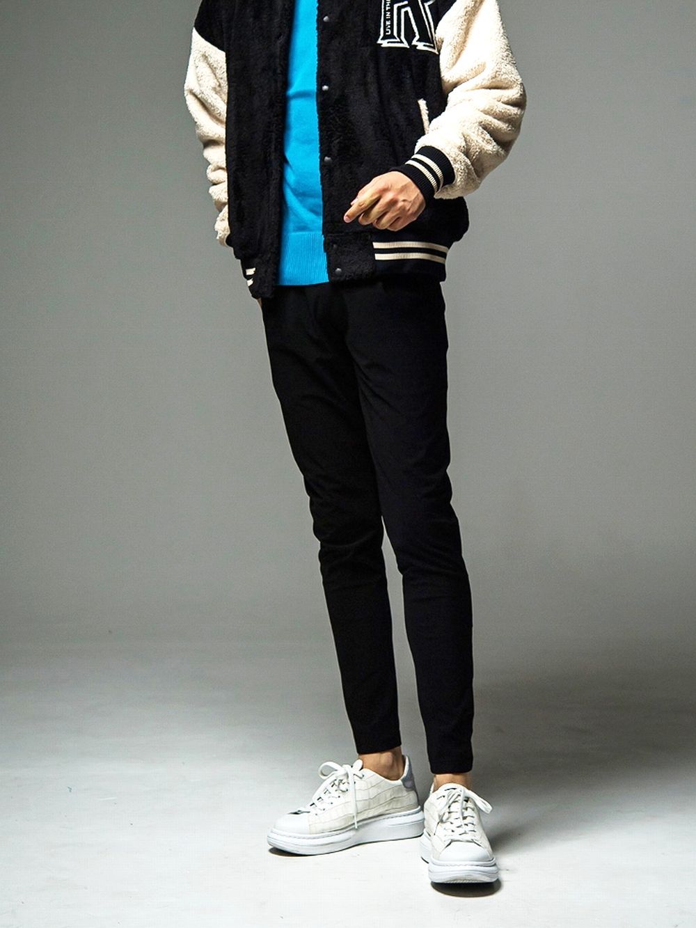CHRIS EASY TUCK PANTS スラックス イージー タックパンツ (ブラック)