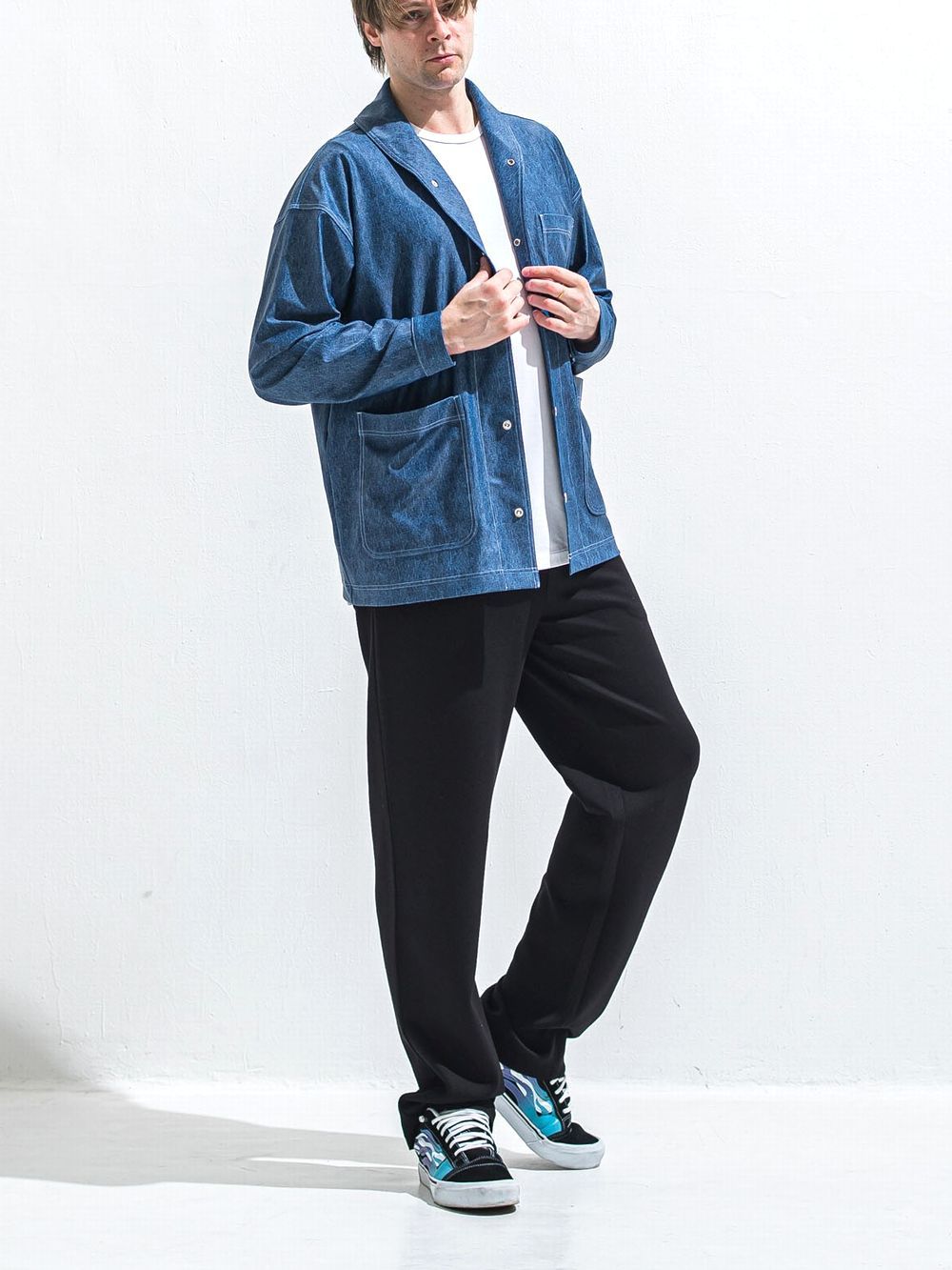 SEMI WIDE TUCK PANTS   ワイド イージーパンツ （ブラック）