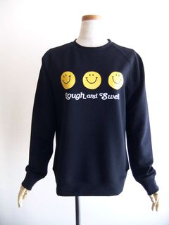【LADIES】 SMILE SWEAT.W   ロゴ入りスウェットシャツ  (ネイビー) RSL-24201