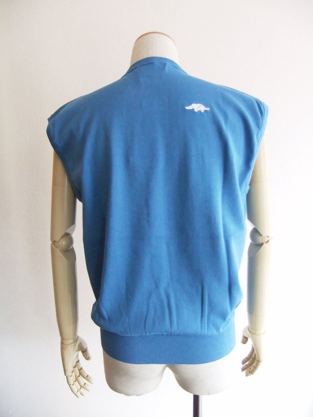 COCOON VEST   (ブルー)    ロゴ入り コットン ベスト  RSM-24091