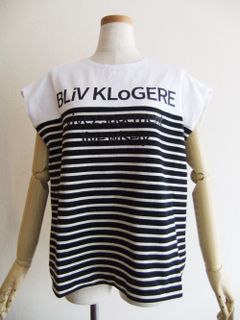 コットン天竺 × ボーダー  フレンチTシャツ   BB12-940  (ホワイト)